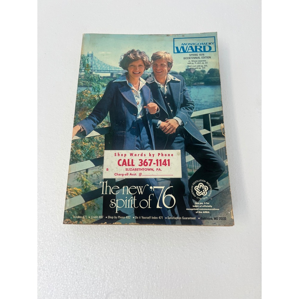 Vintage Montgomery Ward Catalog Spring 1976 Bicentennial Edition Fashion Book Ad